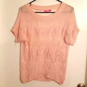 Pink sheer top